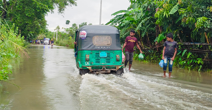 গোয়াইনঘাটে পাহাড়ি ঢলে নিম্নাঞ্চল প্লাবিত, ৫৬ টি আশ্রয় কেন্দ্র প্রস্তুত